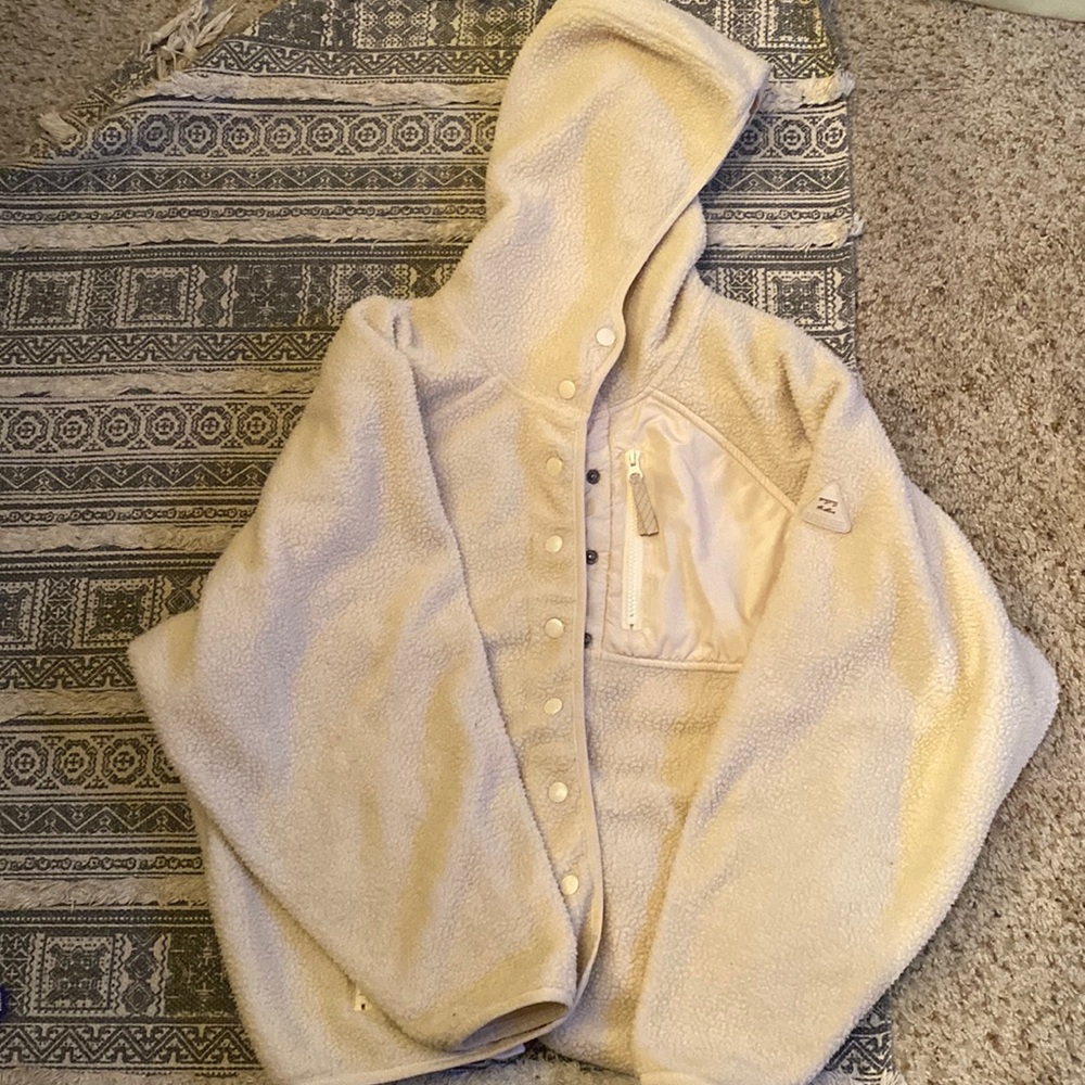 Billabong Adventure Division Beige Size Small Sherpa Jacket